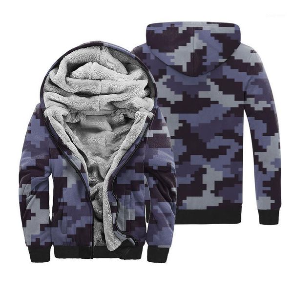 

men's jackets bomber winter windbreaker leisure printed hooded plush jacket plus fleece military male coat, Black;brown