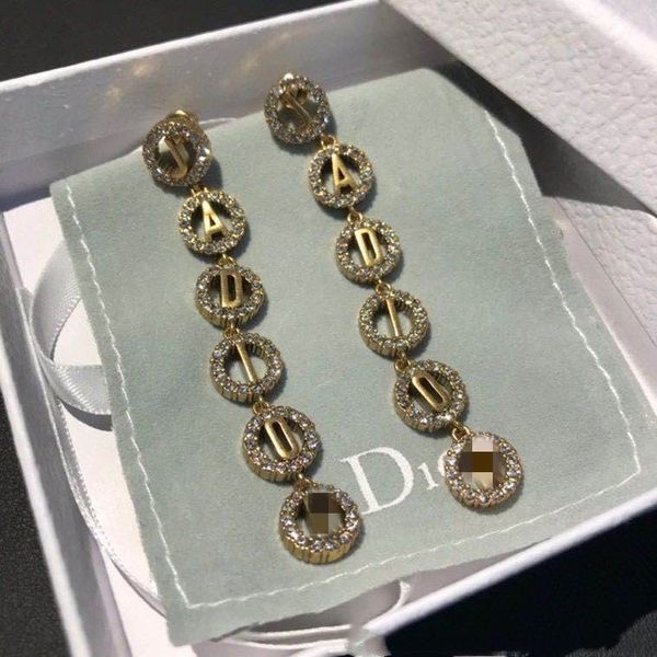 

75% off outlet online family new ja letter tassel net red earrings female, Golden