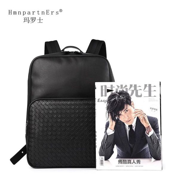 

backpack hmn partn ers men luxury fashion cowhide backpacks 2021 large capacity cowskin genuine leather designer shoulder bags