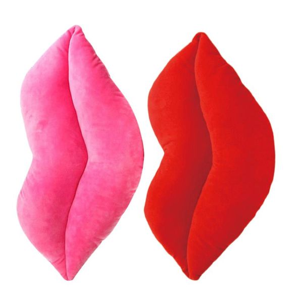 

cushion/decorative pillow 2pcs 30cm big lips shape cushion decorative throw for home decoration size each 1pc rosy red