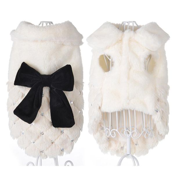

dog apparel luxury fur clothes for small dogs cats autumn winter warm puppy pet cat coat jackets elegant chihuahua yorkie clothing overalls