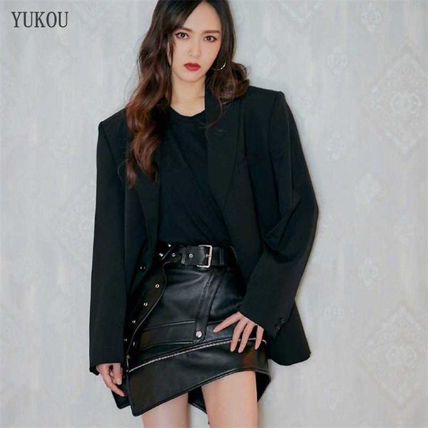 

skirts european female natural style 100% knee fashion length skirt real sheep skin leather 6yjn, Black