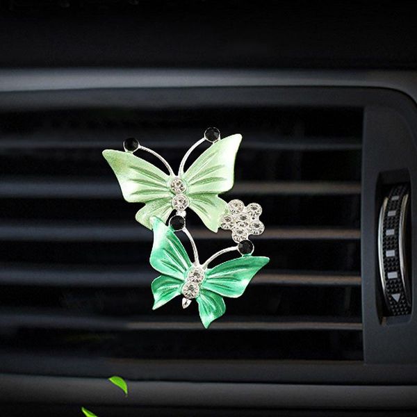 

butterfly car perfume natural smell air freshener decoration fragrance conditioner outlet clip auto accessories