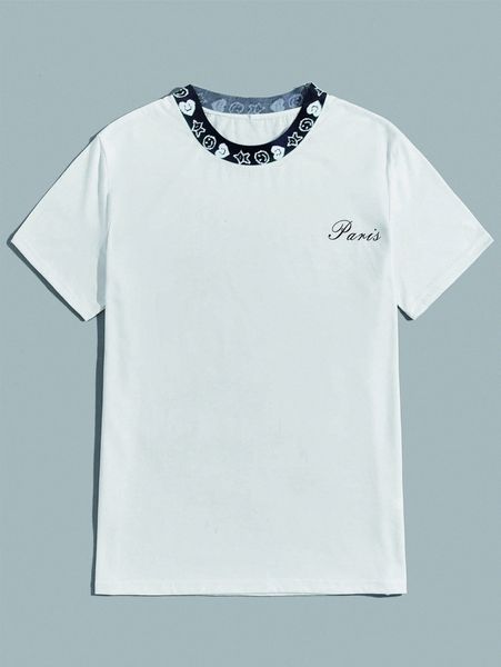 

romwe guys letter heart & star graphic tee h6xu#, White;black