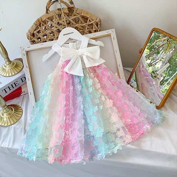 

baby girls pink white girl dress toddler backless lace bow princess tutu party wedding birthday for easter, Red;yellow