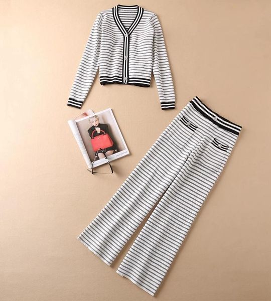 

women's two piece pants sa09831 fashion sets 2021 runway luxury european design party style clothing, White