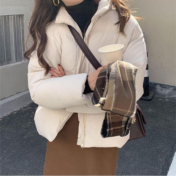 

colors 2021 autumn korean style cotton jacket winter women coat casual breif bread short paddeds female (x1717 women's down & parkas, Black