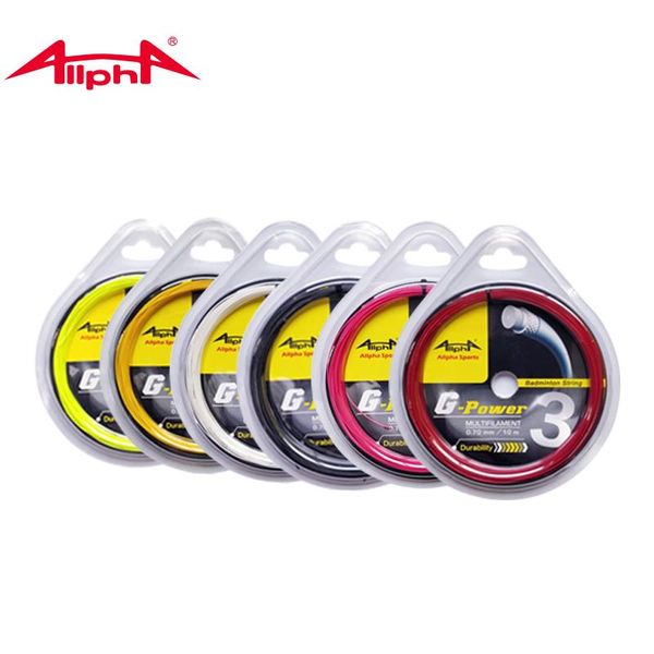 

10pcs badminton string 0.7mm high polymer multiflament training racket gp3 10m sets