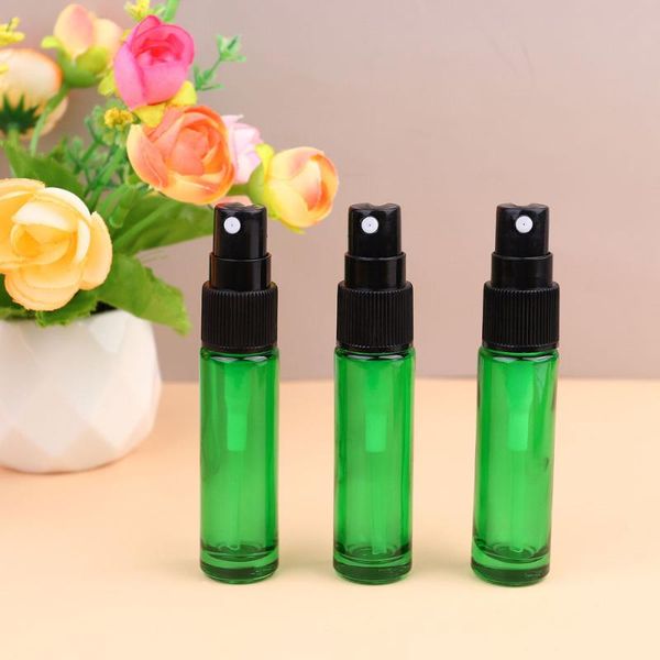 

storage bottles & jars 20pcs 10ml empty perfume glass eessential oil atomizer portable refillable sample liquid sprayer (red bottle and blac