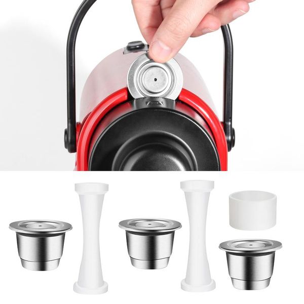 

coffee filters refillable , reusable and compatible stainless steel for home, pp tamper