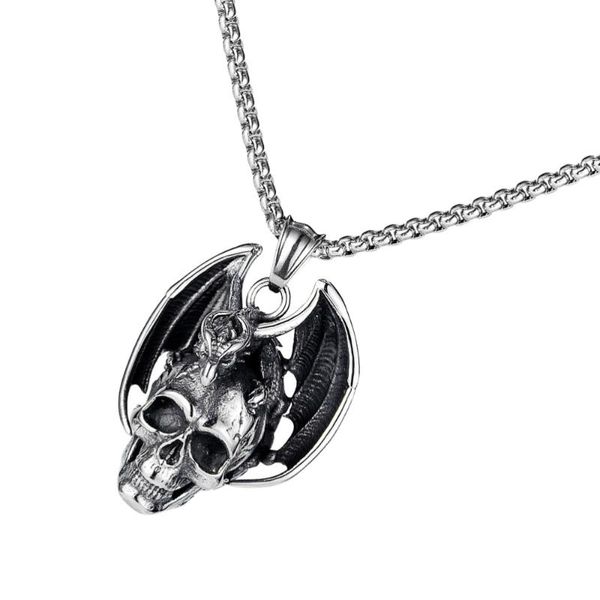 

pendant necklaces 1pc titanium steel men necklace hip- style street po prop, Silver
