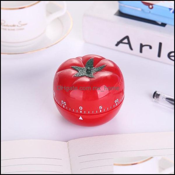 Utensili da cucina, bar da pranzo Gardencreative Timer da cucina meccanico Abs Timer a forma di pomodoro per la cucina domestica 60 minuti Strumento per il conto alla rovescia dell'allarme