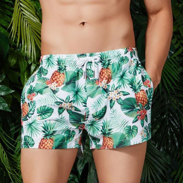 

board shorts youth men's beach loose breathable stroj kapielowy quick dry fashion swim seobean, White;black