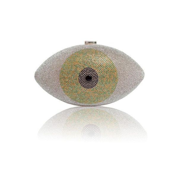 

designer evil eye crystal purse women evening bag gold blue party lady banquet clutch small chain shoulder b383 bags