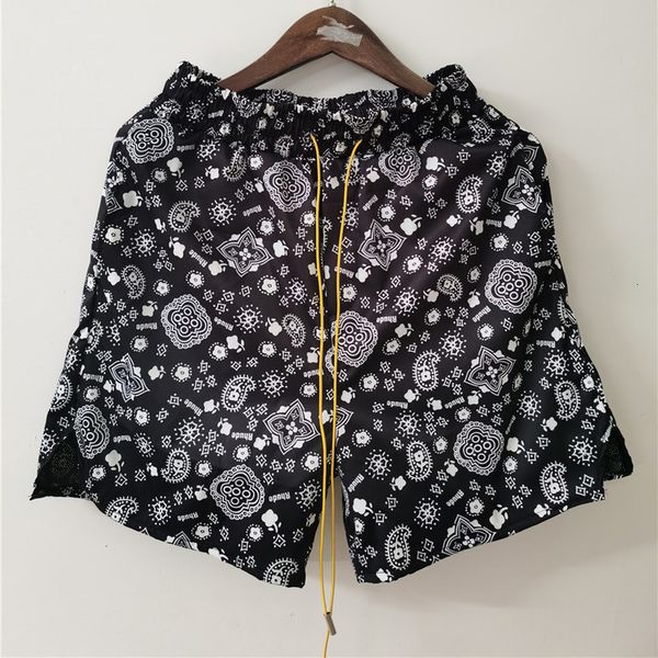 

men's shorts floral rhude cashew women will see oversize yellow breechcloth drawstring pill zipper head wikm, White;black