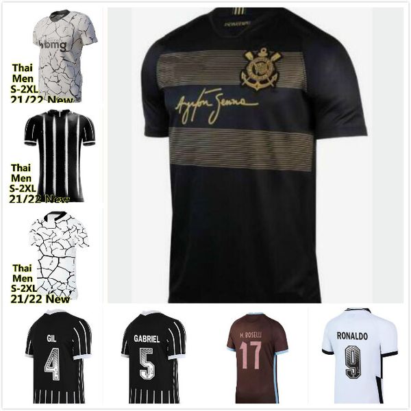 

corinthians soccer jerseys 2021 2022 corinthian camisetas home cassio ronaldo luan fagner pedrinho 20 21 neto men third football shirt, Black;yellow