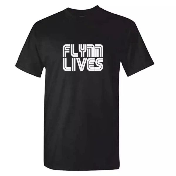 

flynn lives tshirt - mens boys kevin flynns arcade gift present retro, White;black