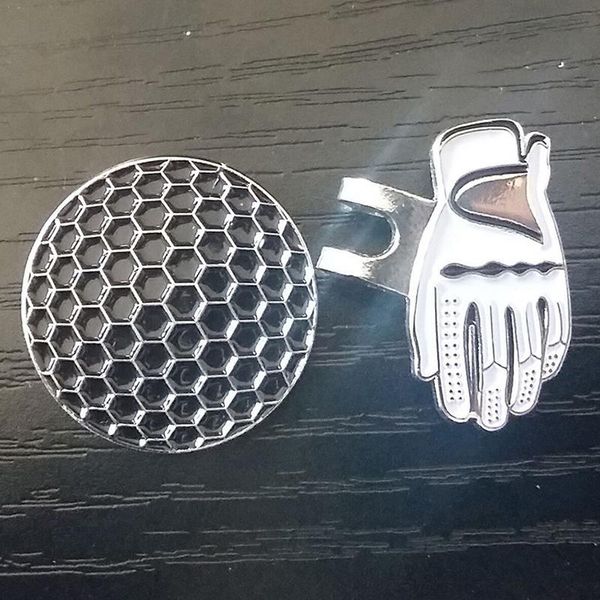 

unique golf cap clip alloy silver magnetic visor hat removable ball marker metallic set for lovers gift training aids