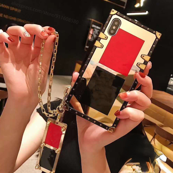 

luxury gold square case for iphone 12 11 pro max x xs max xr cases 6 7 8 plus apple 12 promax cover gift shell