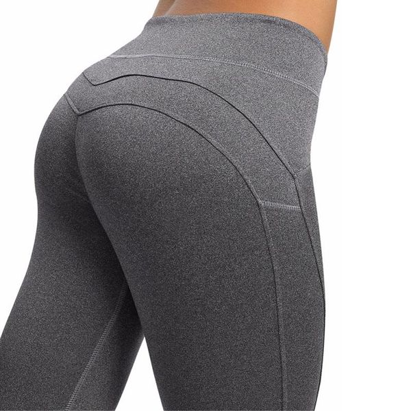 

women's leggings normov high waist solid women running sportswear stretchy fitness gym seamless tummy control, Black