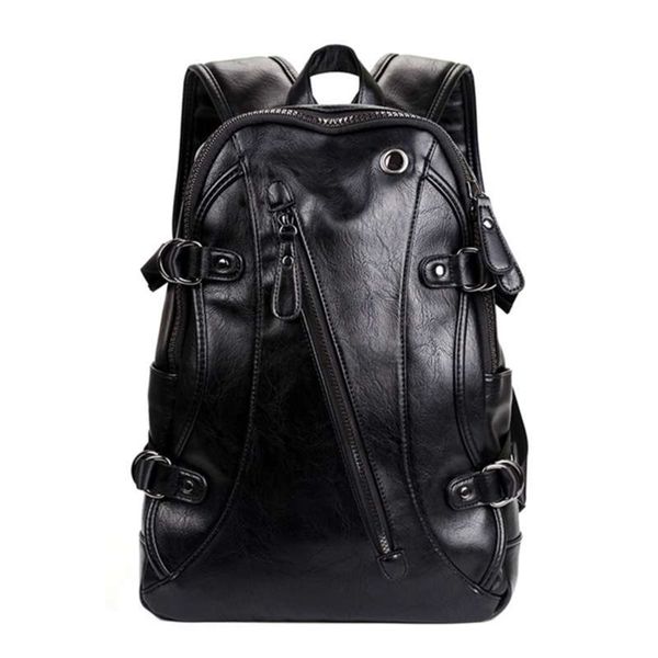 

cbjsho preppy style leather backpack for school college brand waterproof design backpack mens casual daypack mochila male 210929