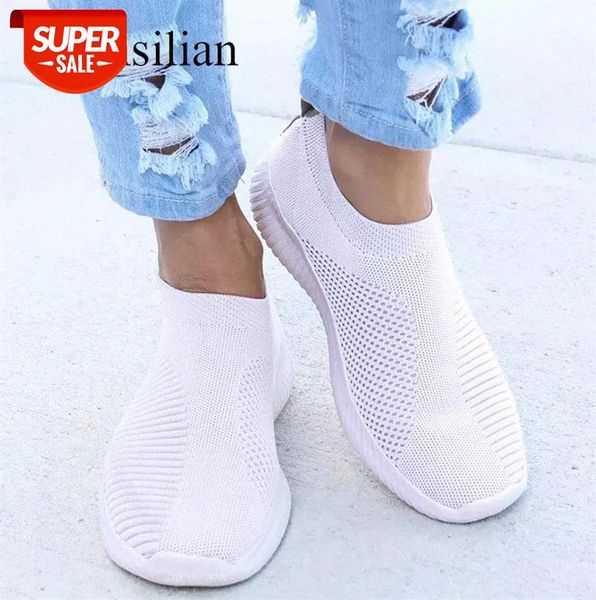 

summer sneakers women trainers knitted vulcanized sock shoes sneakers slip on tenis feminino mesh soft zapatos mujer casual #sq1k