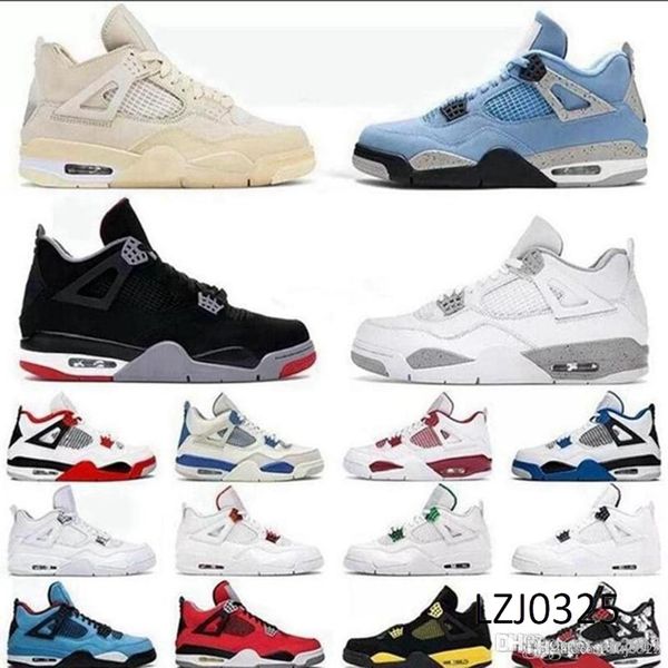 

the new jumpman university blue white 4s men basketball shoes white oreo paris metallic purple black cat shimmer taupe haze sneakers trainer