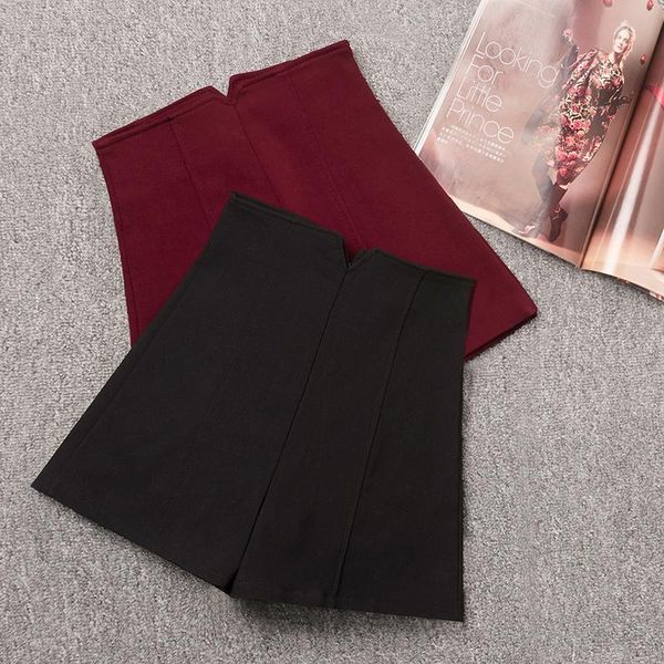 

women's shorts 2021 summer arrival korean elastic a-line wide leg women high waist casual short femme black white wine, White;black