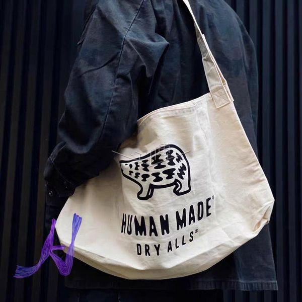 

backpack human made bag classic red love canvas harajuku high capacity men women fashion casual couple