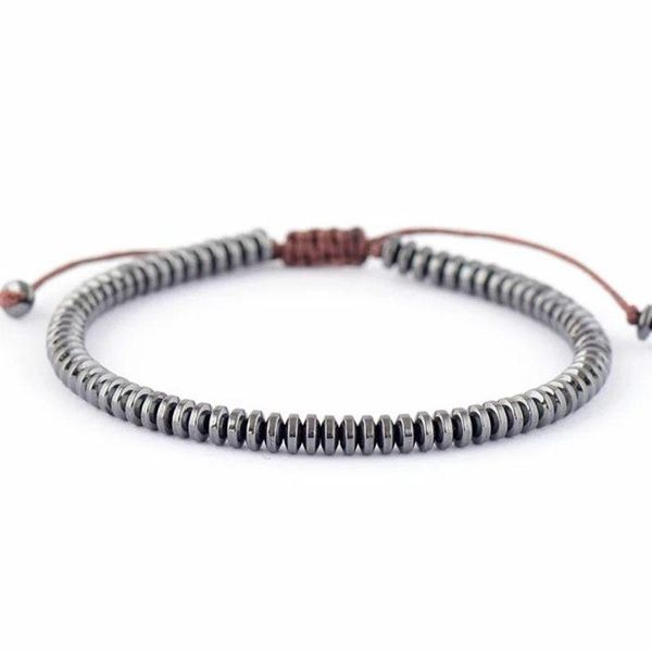 

beaded, strands vintage abacus shape hematite men bracelet 2021 fashion adjustable stone for women party jewerly gift, Black