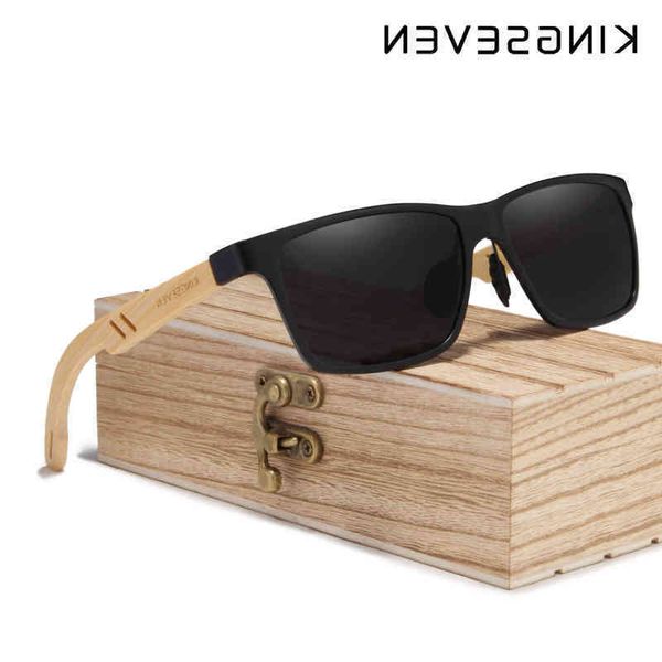

KINGSEVEN Fashion Polarized Aluminum+Bamboo Natural Wooden Handmade Sunglasses Men UV400 Eyewear Women Sun GlassesGlasses wholesale Glasses wholesale, White;black
