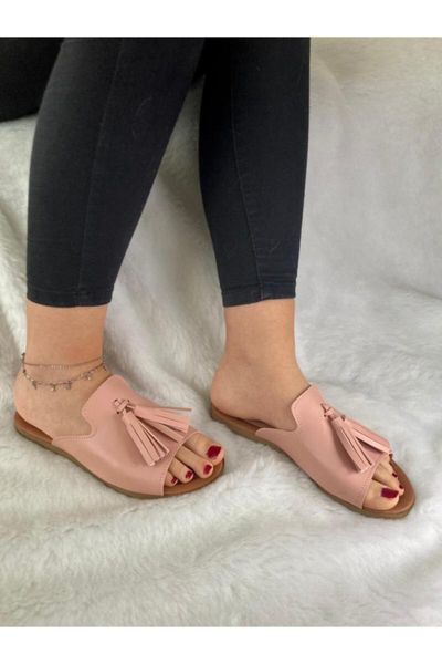 

slippers women powder tassels, Black