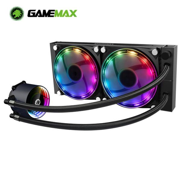 

gamemax rgb cpu cooler all in one liquid water for intel lga 2066 2011 v3 115x 775 amd am4 am3+ am3 fm2+ fm2 cooling fans & coolings