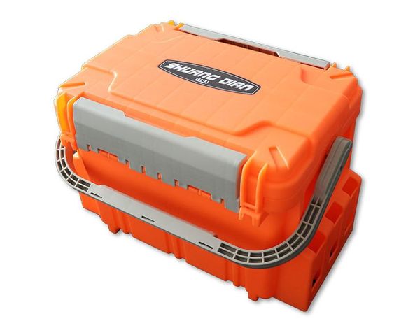 

45*30*30cm pp big fishing tackle box plastic handle carp tools accessories