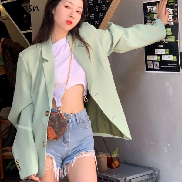 

women's suits & blazers women sweet girls harajuku draped designed stylish outwear y2k single breasted retro streetwear solid, White;black