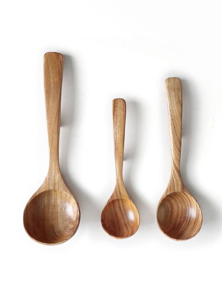 

spoons teak wood long spoon hook designed tablespoon kitchen wooden soup