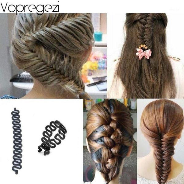 

vopregezi 1pc fashion hair accessories for women spiral braiding tools curlers hairpin headwear professional roller styling tool1, Brown