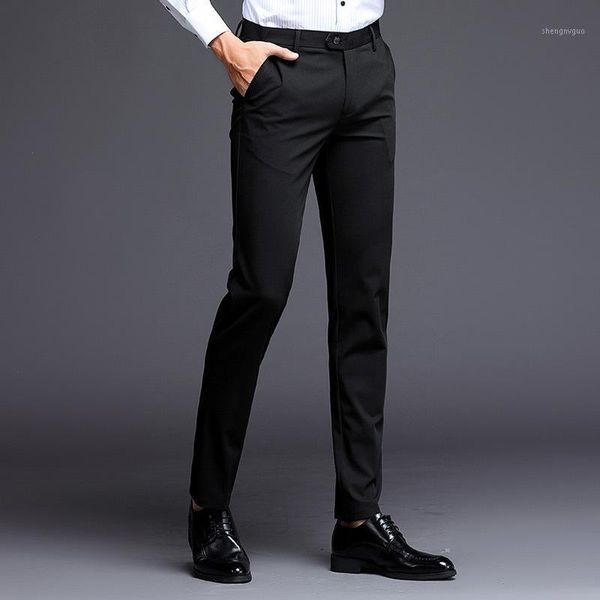 

men's pants fashion business leisure trousers in spring and autumn, Black