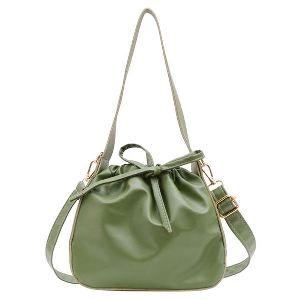 

evening bags women's bag fashion drawstring design handbags pu leather pure color shoulder crossbody for women ladies shopper purse