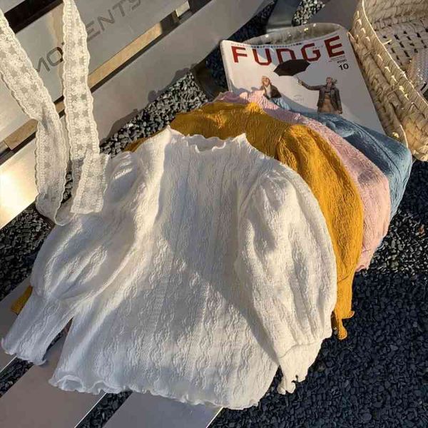 

kids baby girls full sleeve solid cotton lace shirts toddler children casual blouses 6m 5y, Blue