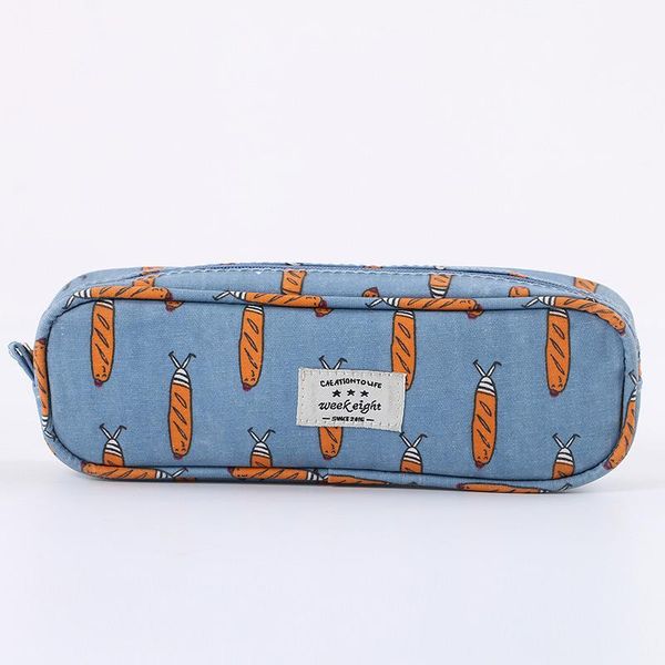 

large capacity pencil case cute canvas high-capacity student school supplies pen box stationery bag storage bags