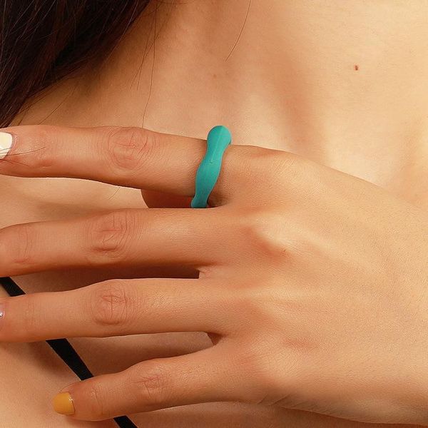 

wedding rings 2021 sweet geometry colorful resin acrylic for women friends couple punk boho jewelry trendy travel gift bague anel, Slivery;golden