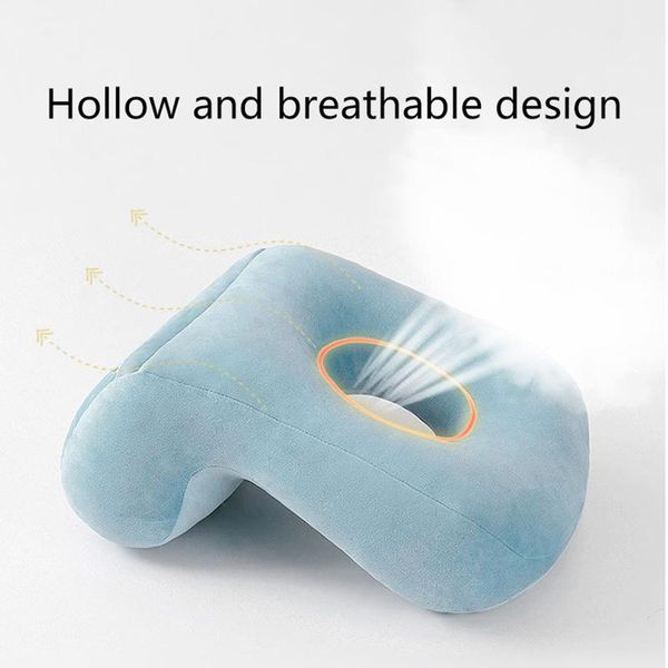 

pillow hollow desk nap pain relief neck support cushion breathable head rest pillows home travel office airplane decoration
