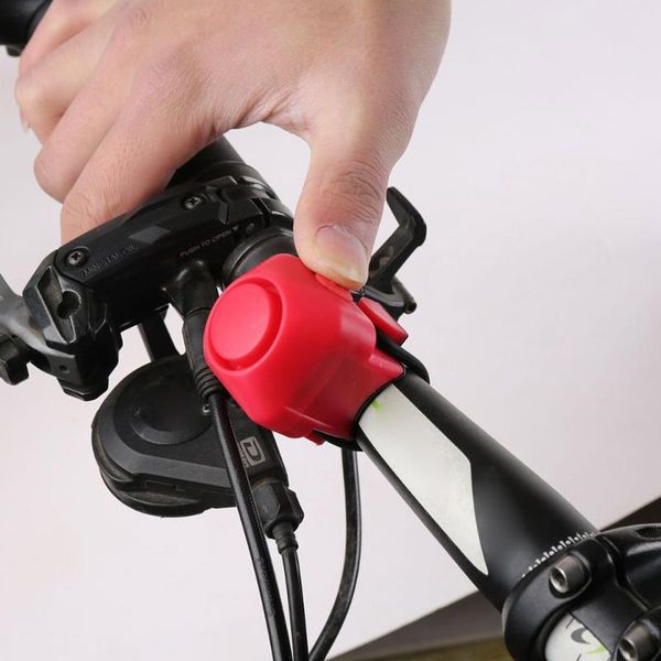 

bike horns electric cycling horn mountain bikes bells rainproof mtb handlebar bell silica gel shell ring bicycle accessories