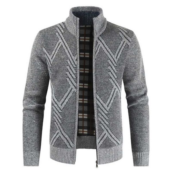 

aiopeson autumn winter jacket men coats solid slim fit thick fleece coats men jacket casual stand collar zip jacket men 211009, Black;brown
