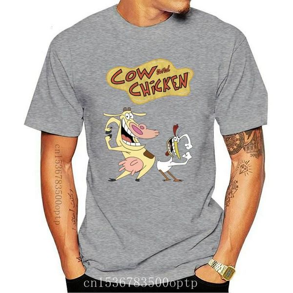

men's t-shirts cartoon cow and chicken v1 david feiss tv series animated shirt all sizes s-3xl gift funny tee, White;black