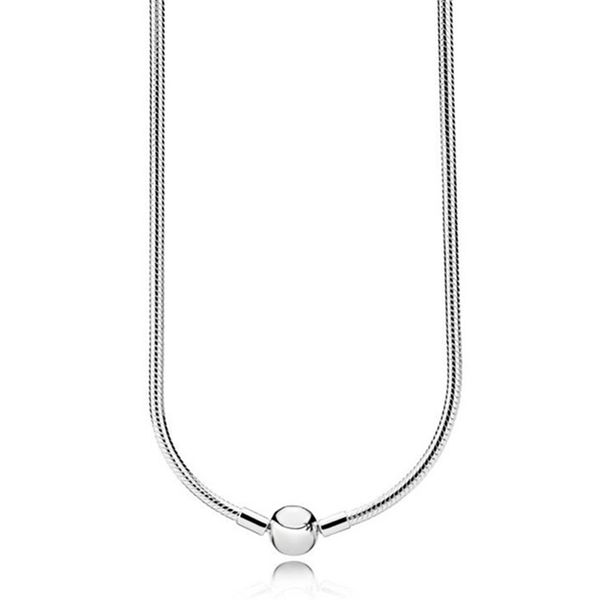 

new 2021 100% 925 sterling silver moments necklace fit diy original fshion jewelry gift 111