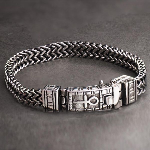 

horus bracelet for men stainless steel fashion jewelry, Black