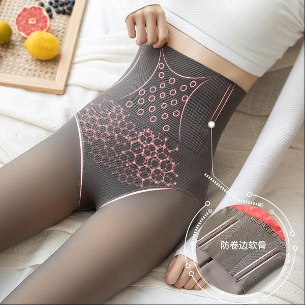 

winter high waist slimming women legging thin elastic warm velvet autumn, Black