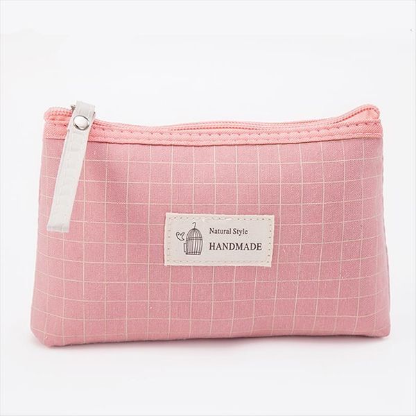 

cute canvas small makeup cosmetic bag portable letter zipper female pencil purses toiletries storage wash pouch